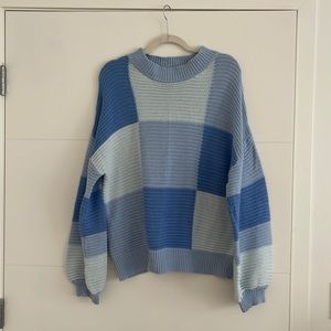 Color blocked Checkered Sweater